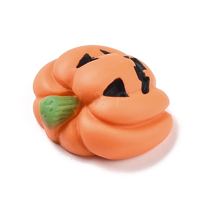 Pumpkin Opaque Resin Cabochons RESI-F031-05-1