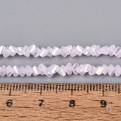 Electroplate Imitation Jade Glass Beads Strands EGLA-Q139-01A-B03-1