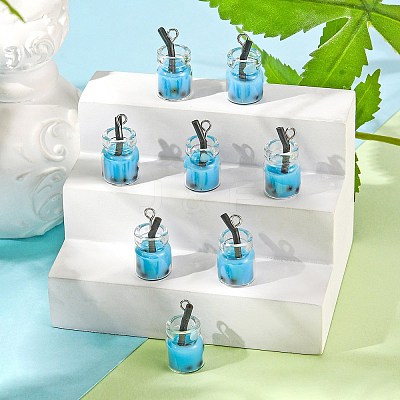 Glass Bottle Pendants CRES-S359-01C-1