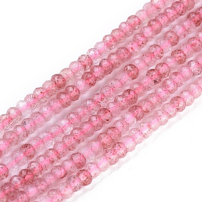Natural Strawberry Quartz Beads Strands G-R475-007-1
