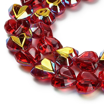 Electroplate Transparent Glass Beads Strands X-EGLA-B012-AB03-1