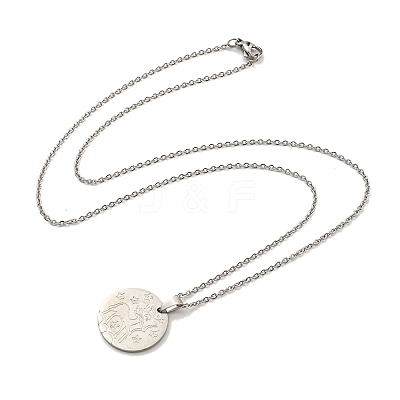 Non-Tarnish Constellation Pendant Necklaces NJEW-S422-04P-09-1