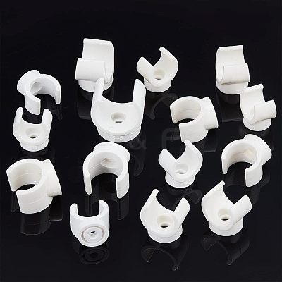 40Pcs 4 Style PVC Plastic U-Hook Holder FIND-CA0005-29-1