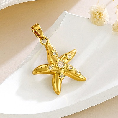 Brass Micro Pave Cubic Zirconia Pendants KK-K305-11F-G-1