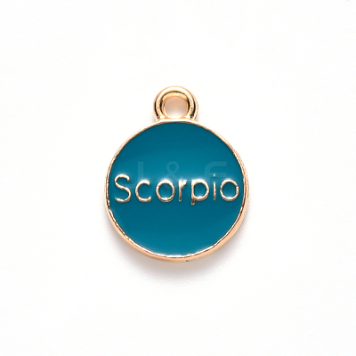 Alloy Enamel Pendants X-ENAM-S124-01B-05L-1