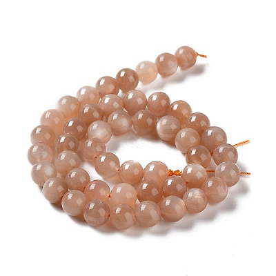Round Natural Sunstone Beads Strands G-F222-33-8mm-1-1