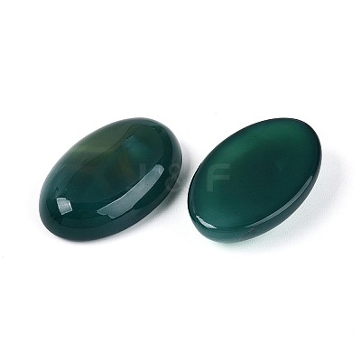 Natural Green Onyx Agate(Dyed & Heated) Cabochons G-N361-05B-03-1