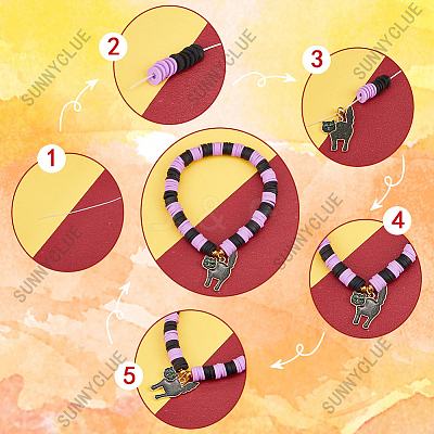Halloween Bracelets Making Kit DIY-SC0021-94-1