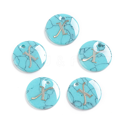 Synthetic Turquoise Charms G-L561-001X-1