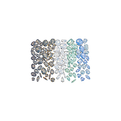 100Pcs 5 Colors Resin Sew On Rhinestones DIY-GA0007-24B-1