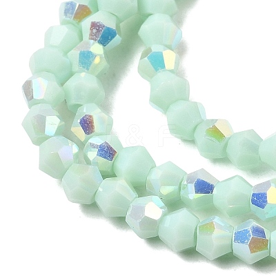 AB Color Plated Opaque Glass Beads Strands GLAA-G127-02K-1