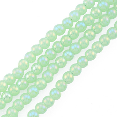 Electroplate Glass Beads Strands EGLA-N002-47-1