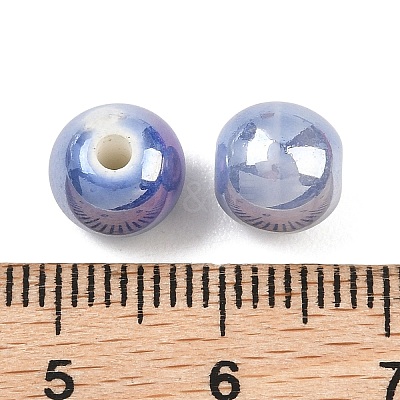 Glazed Porcelain Round Beads PORC-S490-8mm-09-1
