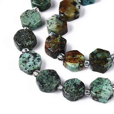 Natural African Turquoise(Jasper) Beads Strands G-P534-A26-01-1