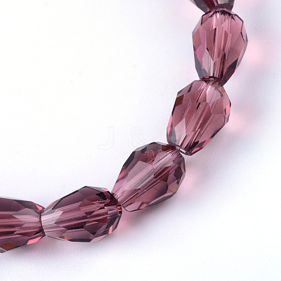 Transparent Glass Bead Strands GLAA-R024-6x8mm-07-1
