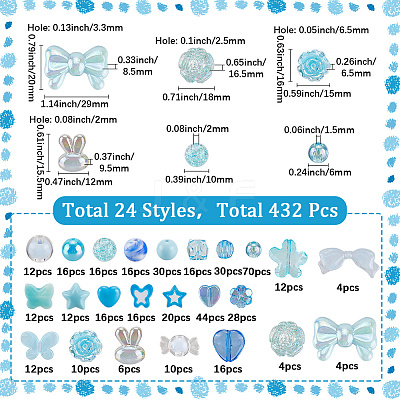 Acrylic & Plastic Beads Kits MACR-SP0001-49D-1