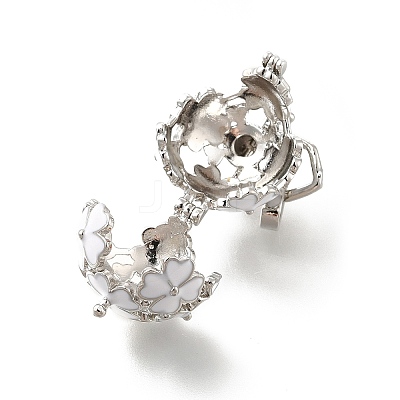 Alloy Enamel Bead Cage Pendants ENAM-M047-01P-C-1