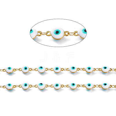 Handmade Enamel Link Chains STAS-I154-02G-1