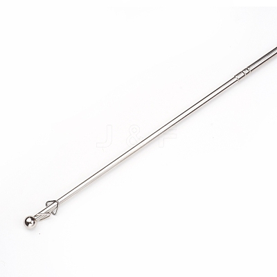 Telescoping Stainless Steel Guide Flagpole Teaching Pointer AJEW-WH0113-87A-1