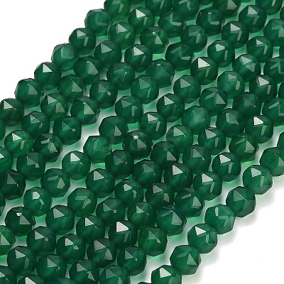 Natural Green Chalcedony Beads Strands GG-NH0004-D01-1
