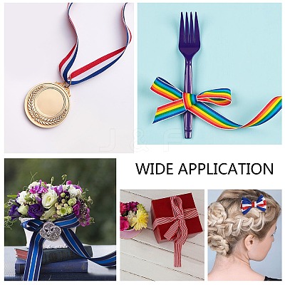 Flat Striped Grosgrain Polyester Ribbons EC-WH0003-13-B06-1