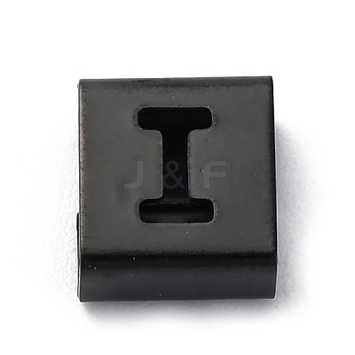 Ion Plating(IP) 304 Stainless Steel Square Slide Charms STAS-L132-03I-B-1