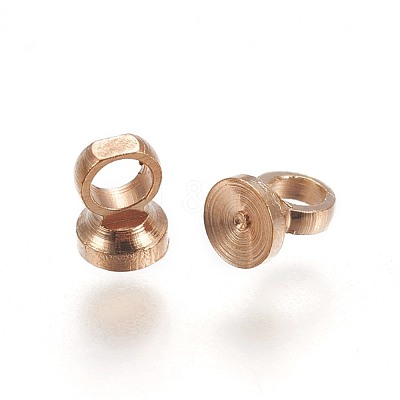 Brass Bead Cap Pendant Bails KK-F792-06LG-1