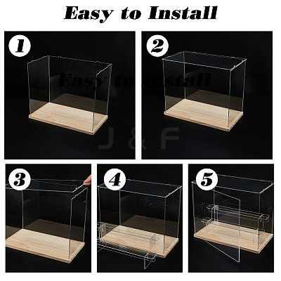 3-Tier Plastic Action Figure Riser Display Cases ODIS-WH0086-112A-1