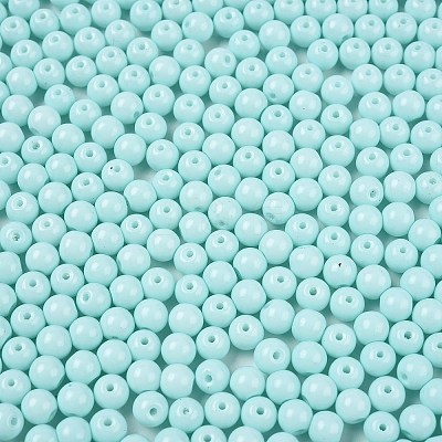 Opaque Baking Paint Glass Beads DGLA-T004-02O-1