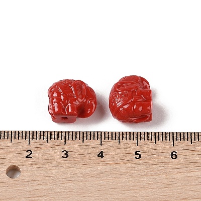 Synthetic Coral Carved Beads CORA-C001-04-1