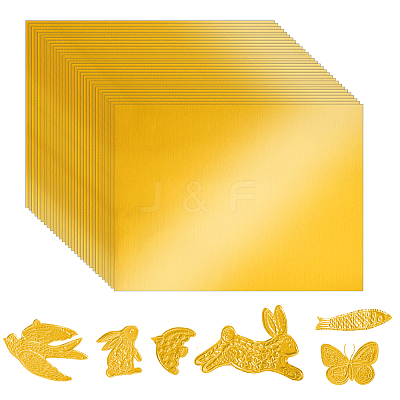 30Pcs Aluminum Foil Paper Sheets for Craft Engraving OFST-GA0001-09-1