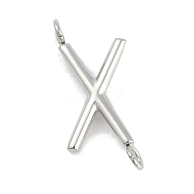 304 Stainless Steel Letter Connector Charms STAS-M108-01P-24-1