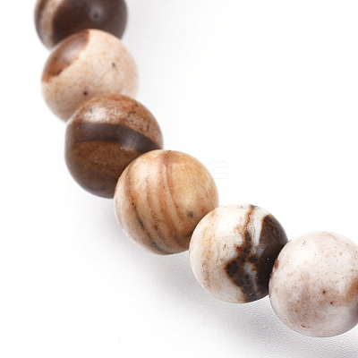 Natural Zebra Jasper Stretch Bracelets BJEW-JB04557-03-1