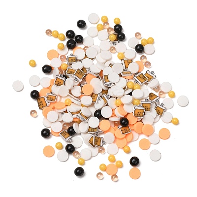 Handmade Polymer Clay Cabochons & Plastic Beads PY-CBA6E6D-02-1