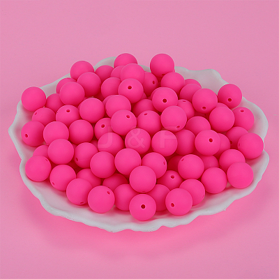 Round Silicone Focal Beads SI-JX0046A-33-1