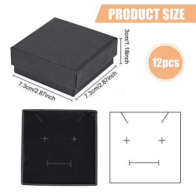 Kraft Paper Cardboard Jewelry Boxes LS-CBOX-BC0001-15A-1