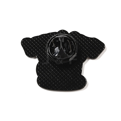 Black Zinc Alloy Brooches JEWB-E037-03EB-03-1
