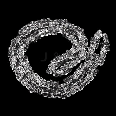 Transparent Glass Beads Strands GL-CBAAE04-01K-1