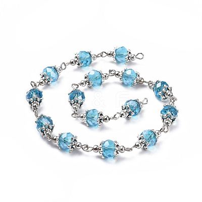 Handmade Glass Beaded Chains AJEW-JB00498-03-1