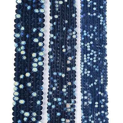 Transparent Glass Beads Strands EGLA-A044-T6mm-MB12-1