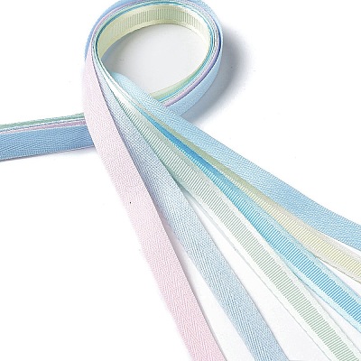 18 Yards 6 Colors Polyester Ribbon SRIB-C001-B04-1