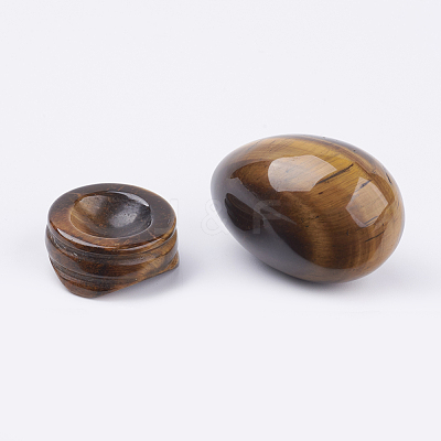 Natural Tiger Eye Display Decorations DJEW-G018-02-1