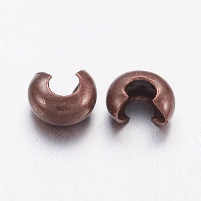 Brass Crimp Beads Covers KK-H289-NFR-NF-1