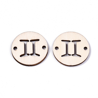 Unfinished Natural Poplar Wood Links Connectors WOOD-S045-139B-02-1