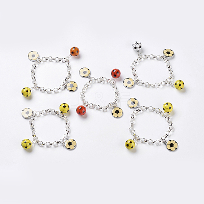 Handmade Lampwork Charm Bracelets J-JB00116-1