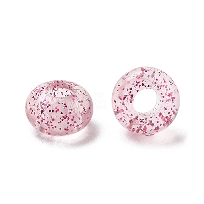 Transparent Acrylic European Beads TACR-P009-A01-06-1