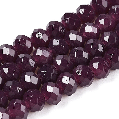 Baking Paint Imitation Jade Glass Bead Strands DGLA-A034-J6MM-A02-1