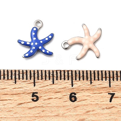 304 Stainless Steel Enamel Charms STAS-Q363-14I-P-1