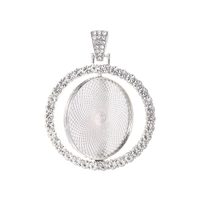 Alloy Pendant Cabochon Settings PALLOY-S107-005P-RS-1