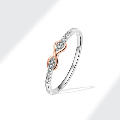 Brass Micro Pave Cubic Zirconia Finger Rings for Women FS-WGAD63B-01-1